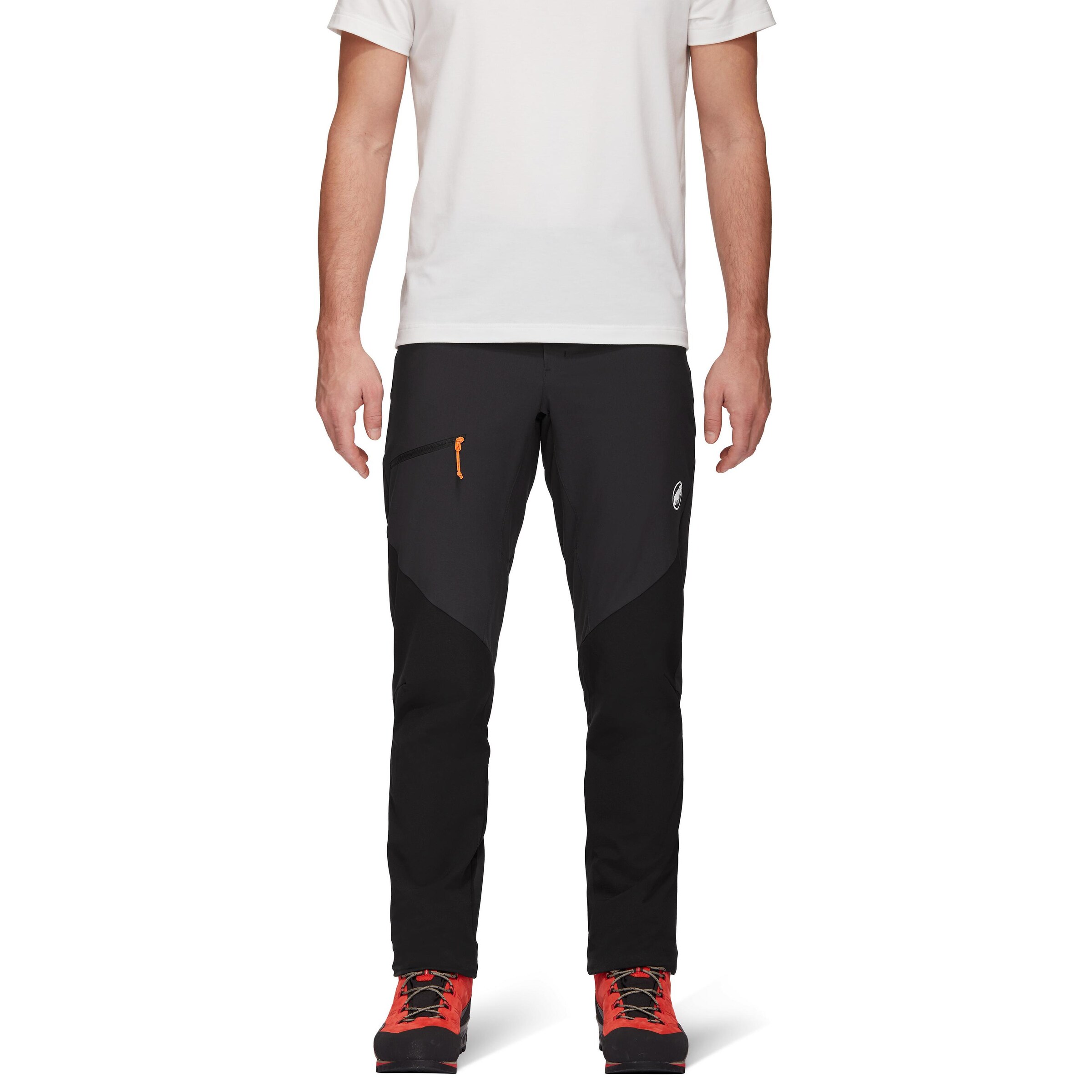 MAMMUT Regular Outdoor Pants 'Courmayeur' in Black: front