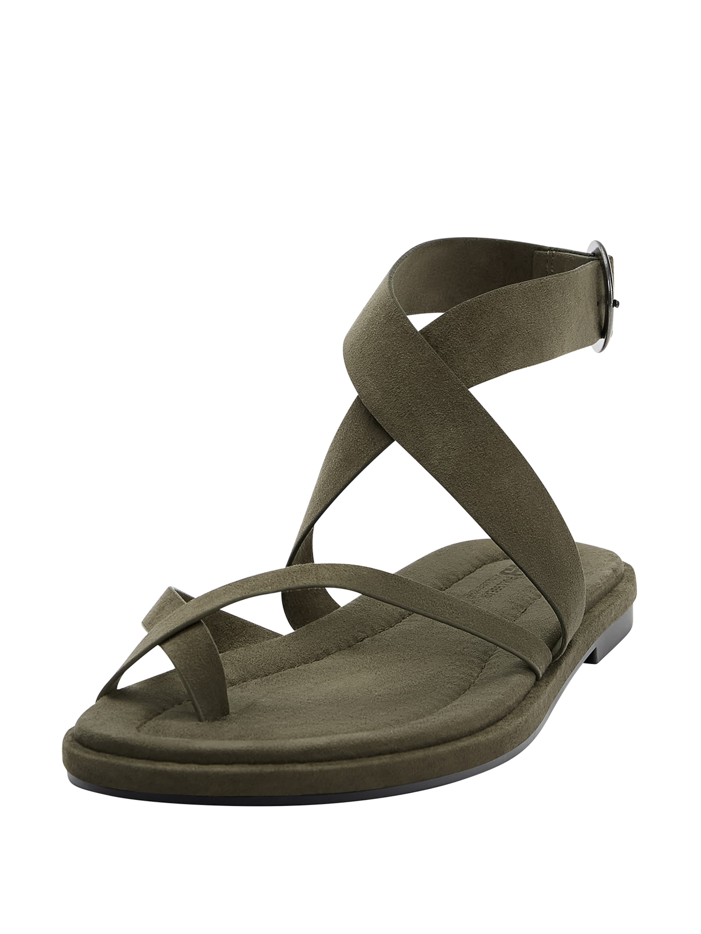 Pull&Bear T-bar sandals in Green: front