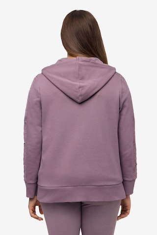 Ulla Popken Zip-Up Hoodie in Purple