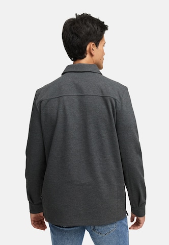 INDICODE JEANS Comfort fit Button Up Shirt 'Nello' in Grey