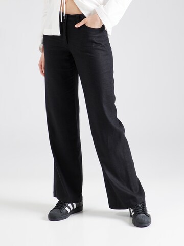 WEEKDAY Loose fit Pants 'Tiana' in Black: front