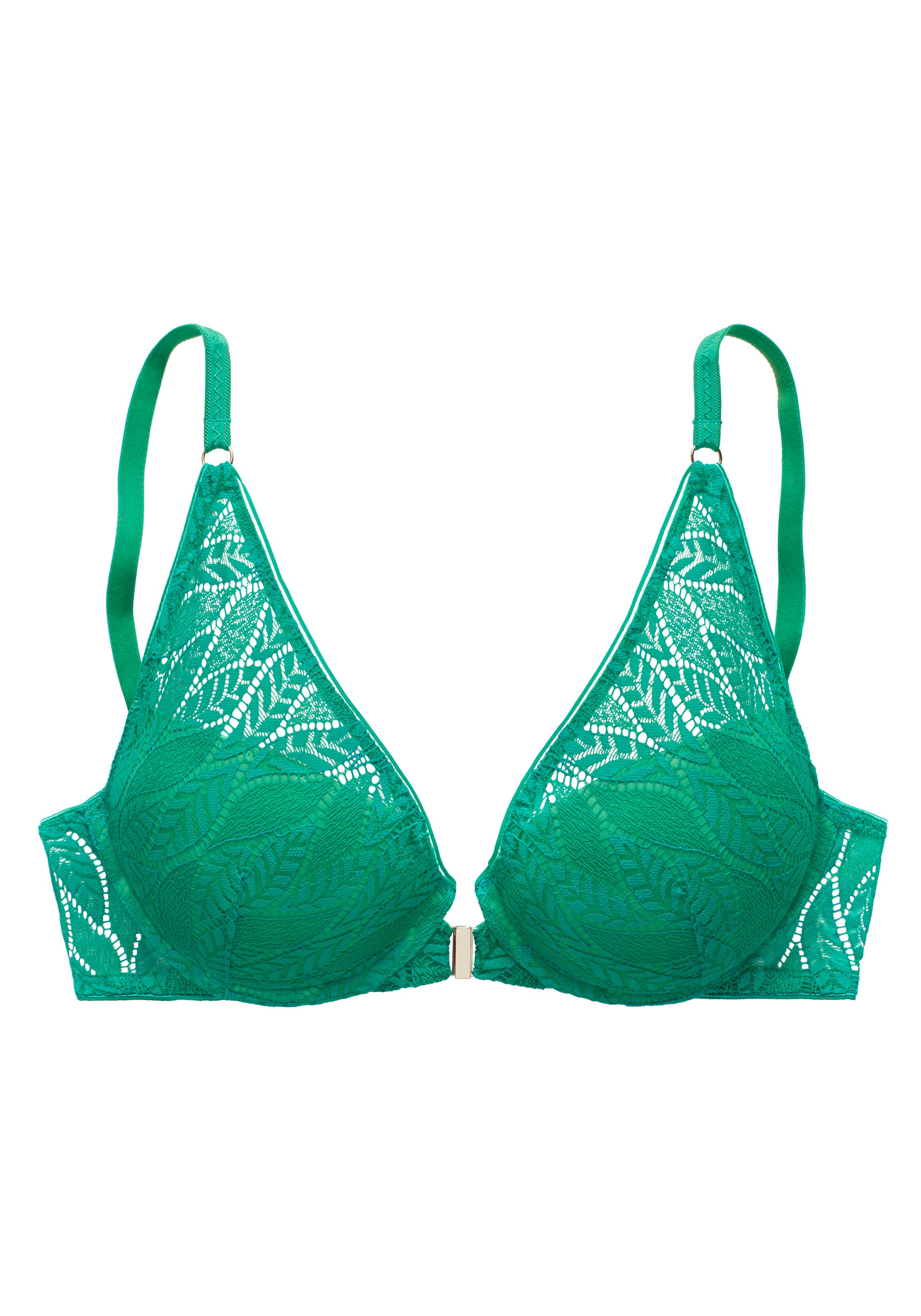 VIVANCE Push-up Bra in Green: front