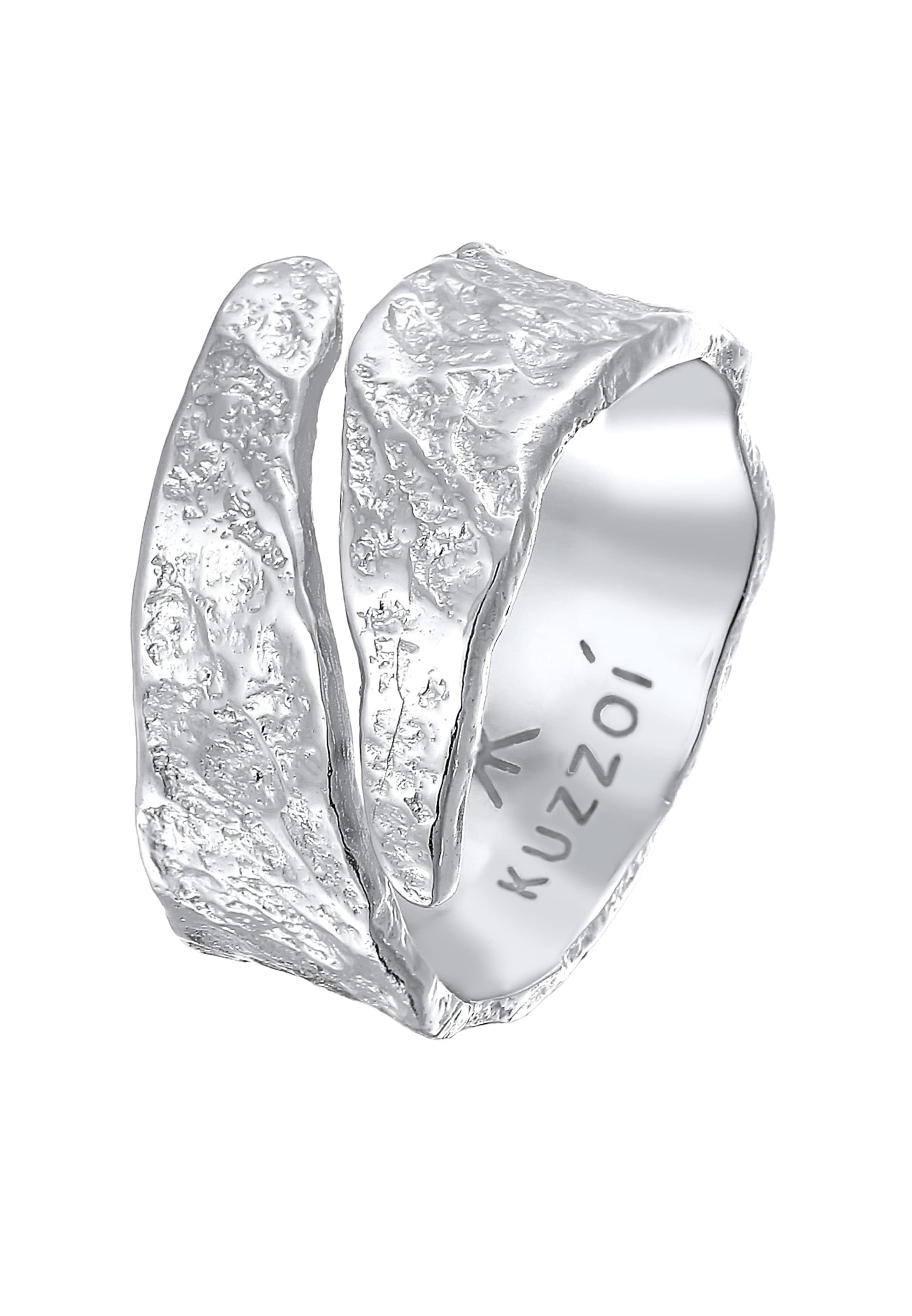 KUZZOI Кольцо в Серебристый: спереди