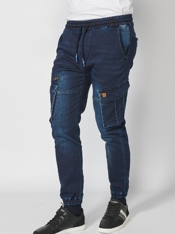 KOROSHI Slimfit Cargobroek in Blauw