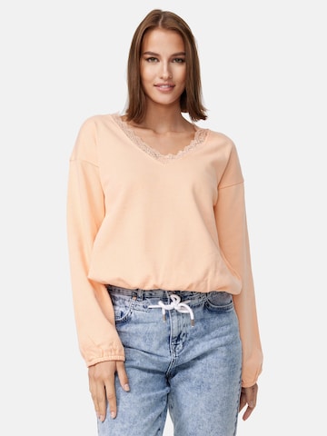 Sweat-shirt Orsay en orange : devant