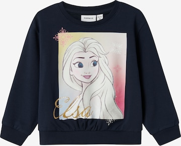 Sweat-shirt 'NMFJILL FROZEN' NAME IT en bleu : devant