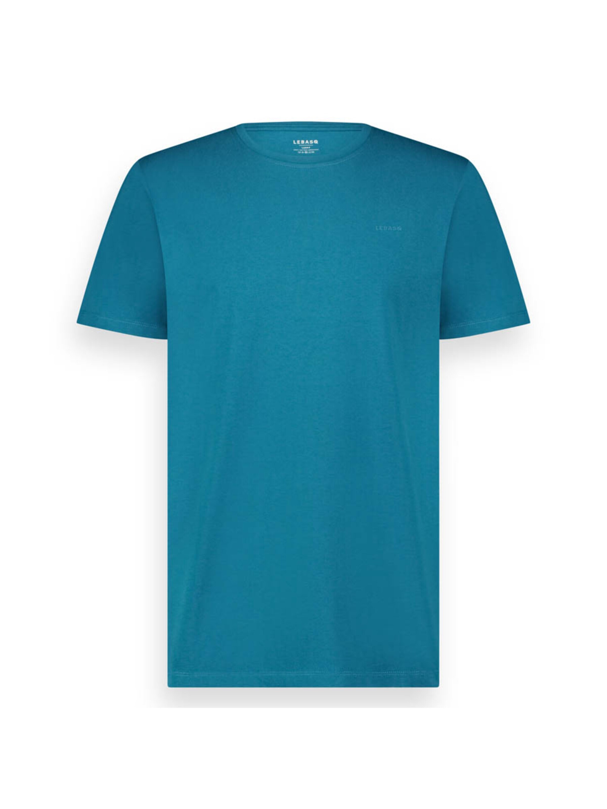 LEBASQ Shirt 'The Baker Crew Neck' in Blue: front