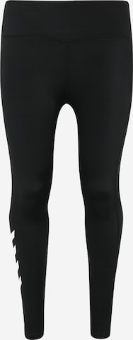 Hummel Skinny Sporthose in Schwarz: Vorderseite