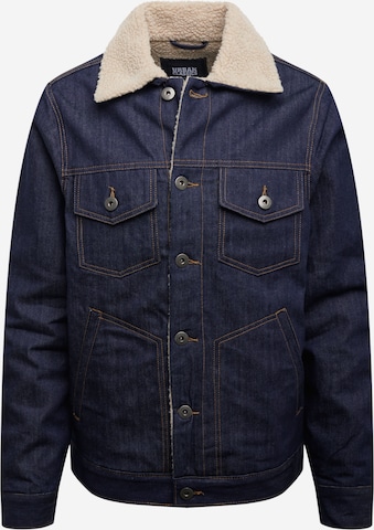 Urban Classics Between-season jacket 'Sherpa' in Blue: front
