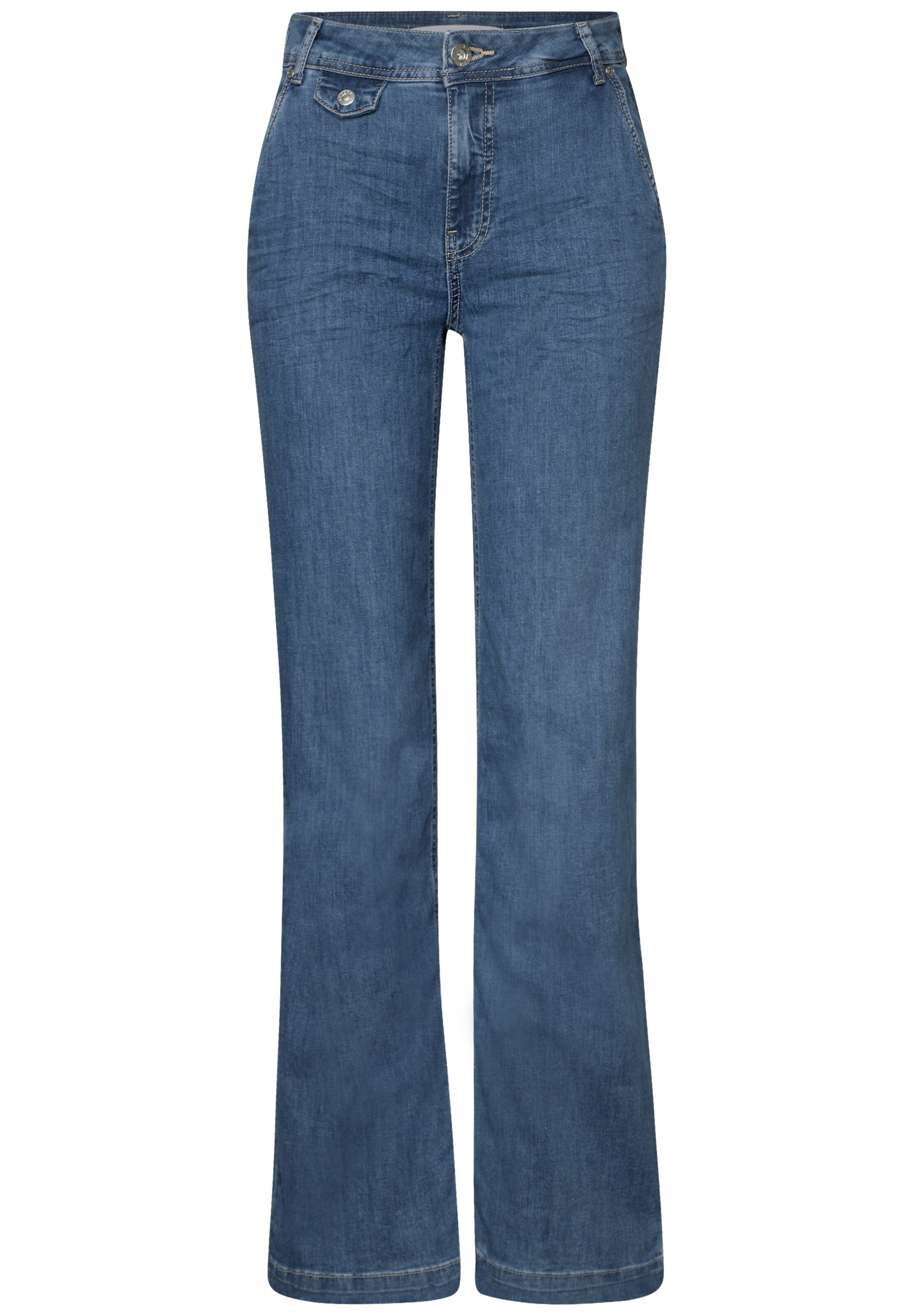 STREET ONE Loosefit Jeans in Blau: Vorderseite
