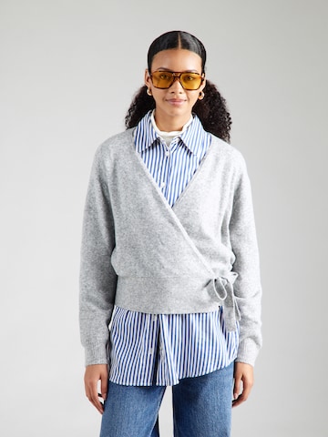 ABOUT YOU Knit Cardigan in Grey: front
