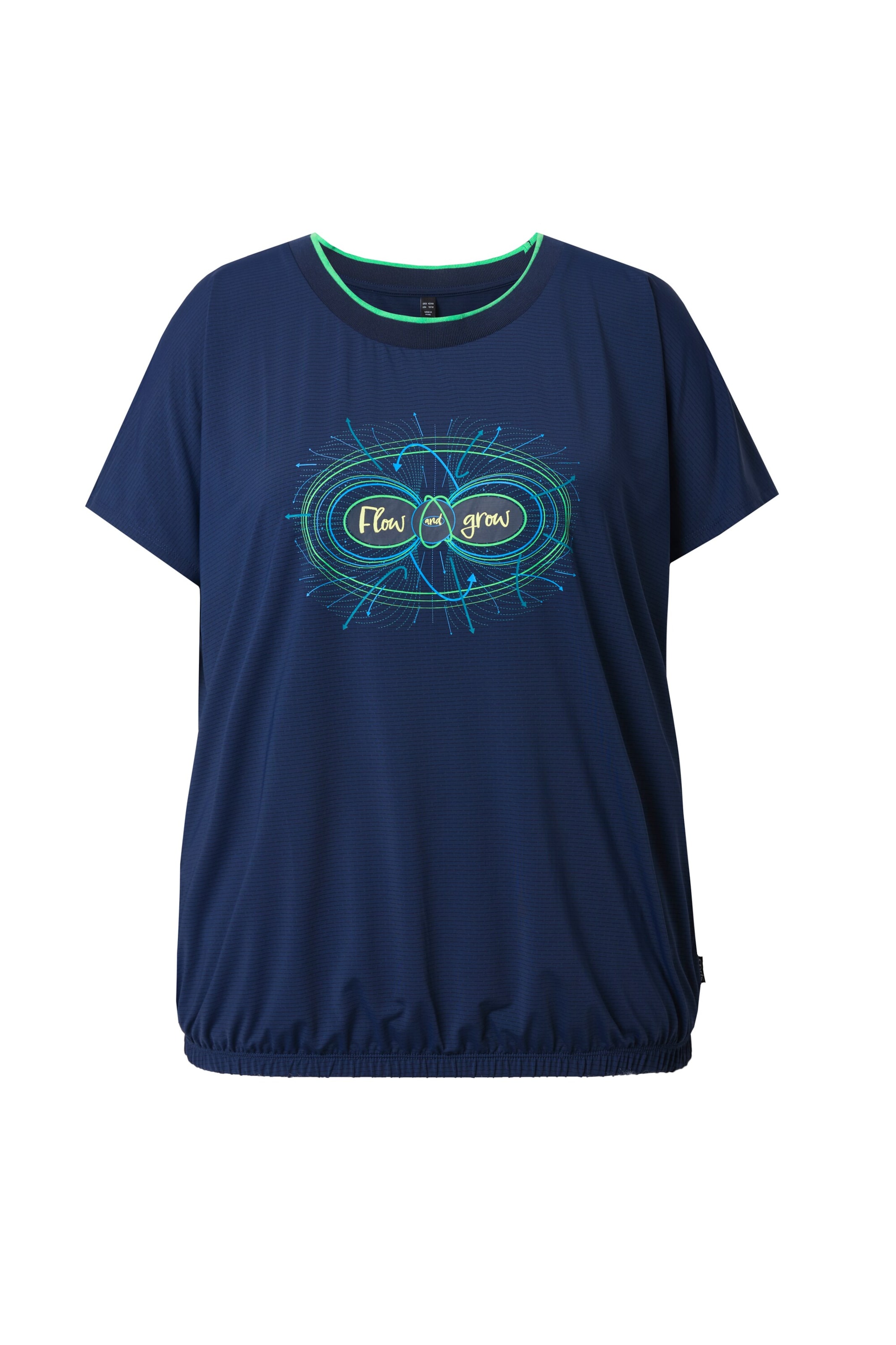 Ulla Popken Performance Shirt in Night blue / Azure / Pastel yellow / Light green, Item view