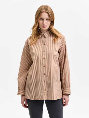 SELECTED FEMME Blouse 'REKA' in Brown: front