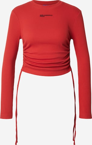 KARL LAGERFELD JEANSMajica - crvena boja: prednji dio