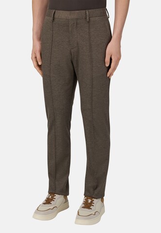 Boggi Milano Regular Broek 'B Jersey' in Bruin: voorkant