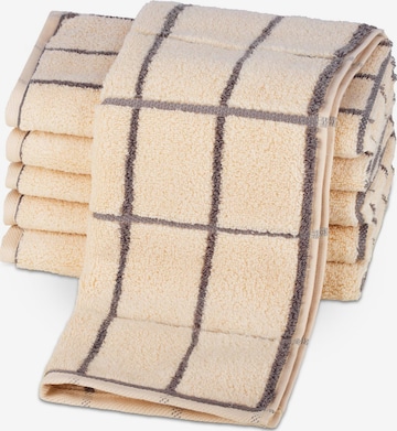 ROSS Handtuch 'Sensual Skin Karo' in Beige: Vorderseite
