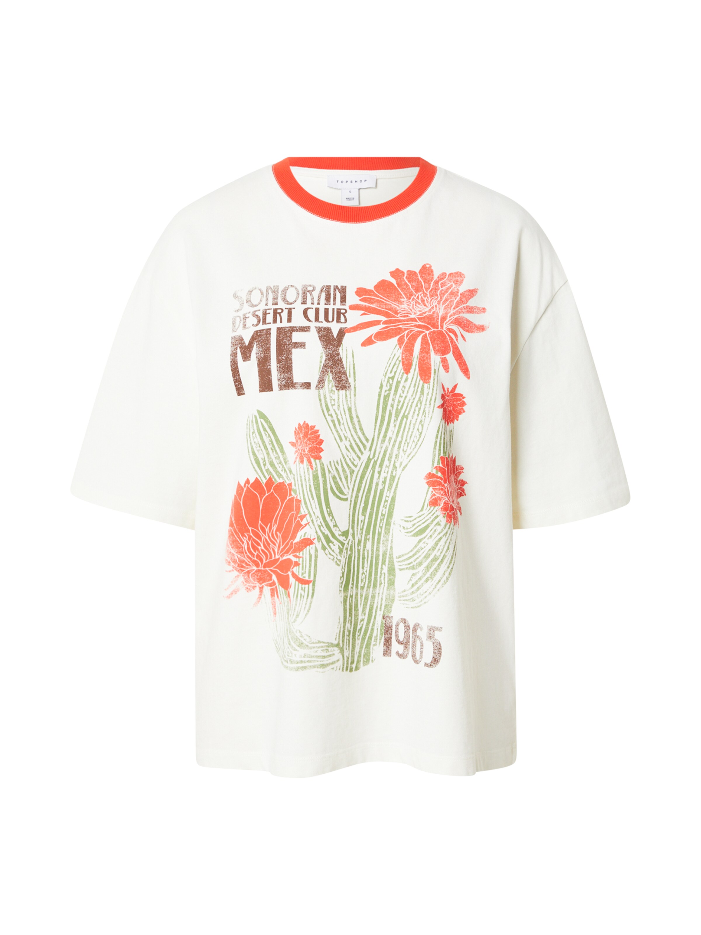 TOPSHOP Shirt in Brown / Green / Orange / White, Item view