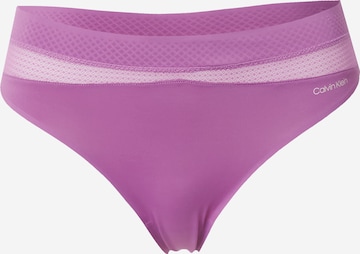 Calvin Klein Underwear Thong in Purple: front