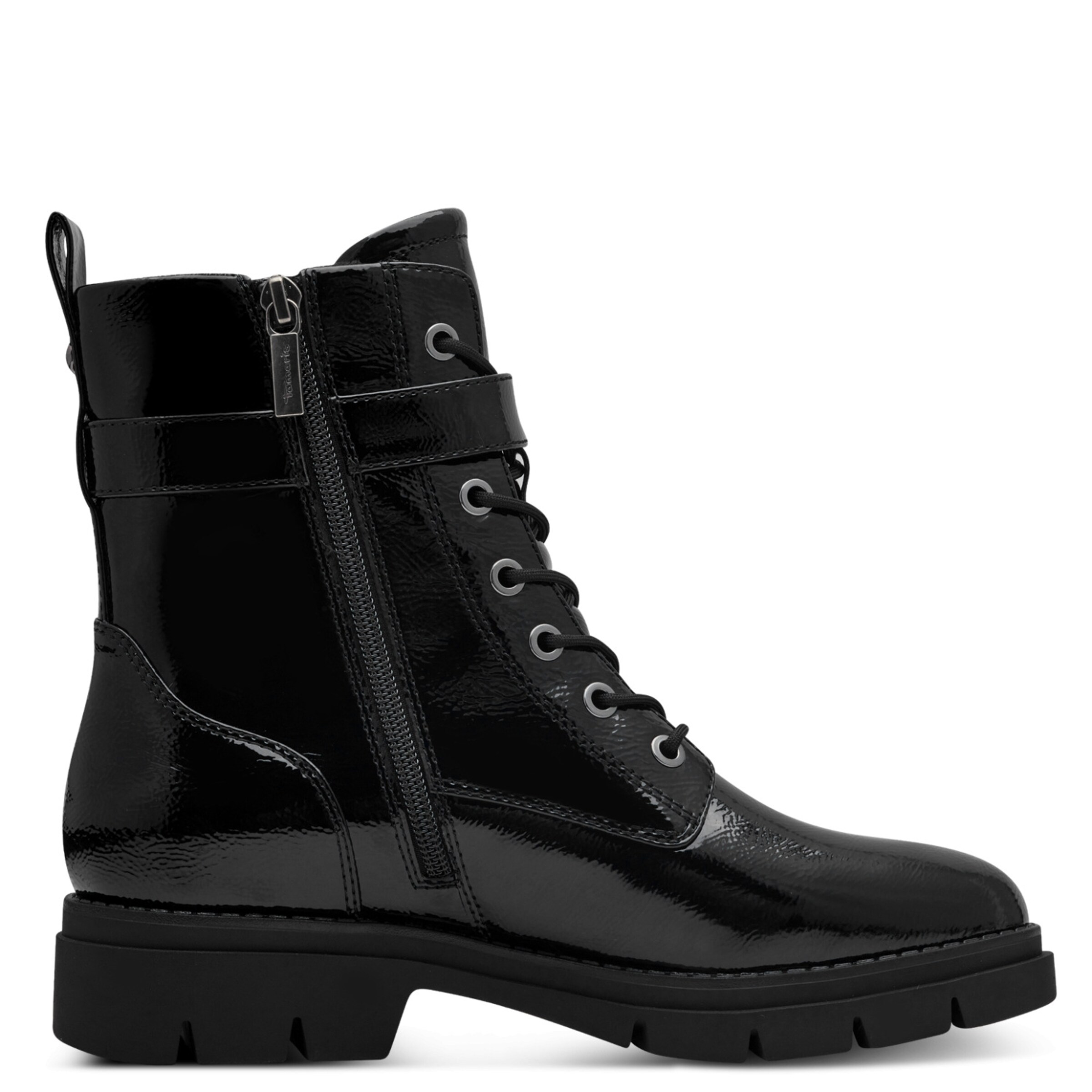 Tamaris Botki sznurowane w kolorze czarny