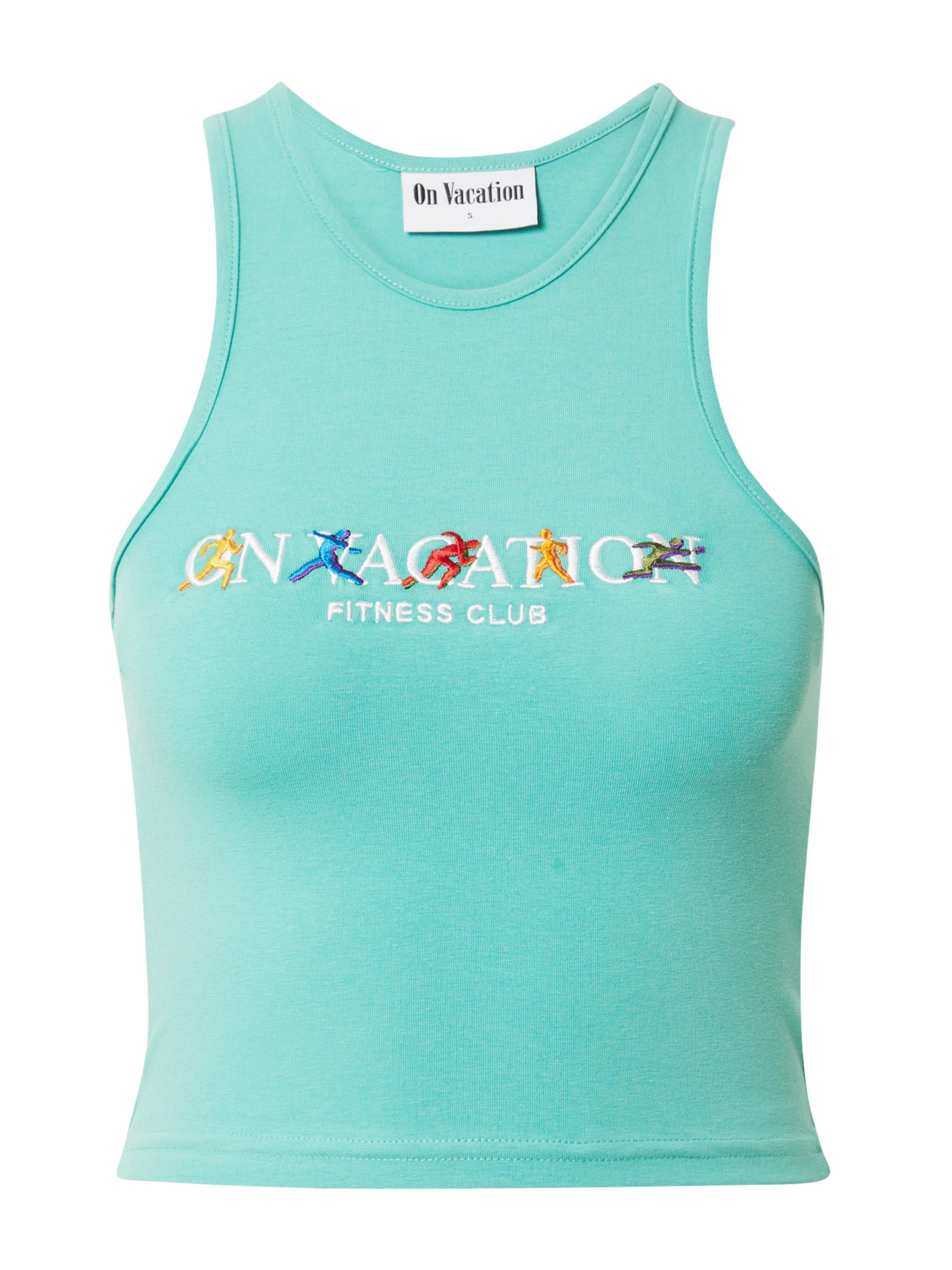 On Vacation Top in Blue: front