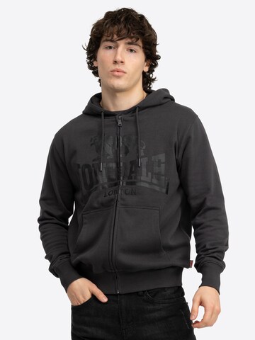 LONSDALE Sweat jacket 'Krafty' in Grey: front