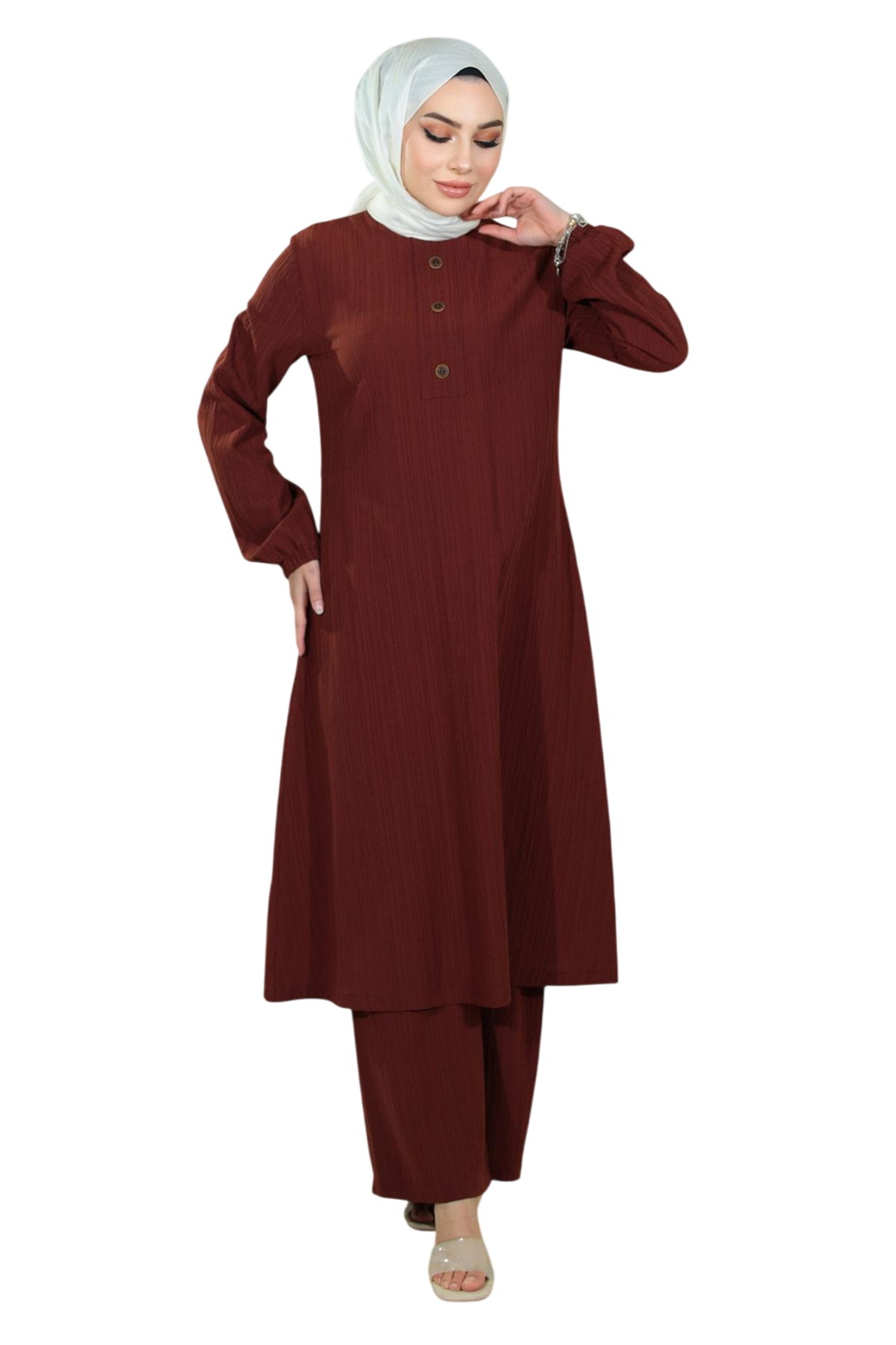 Pantalons de tailleur MODAMIHRAM en marron