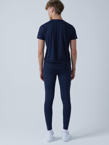Coupe slim Pantalon de sport 'Long Running Tights' SPORTKIND en bleu
