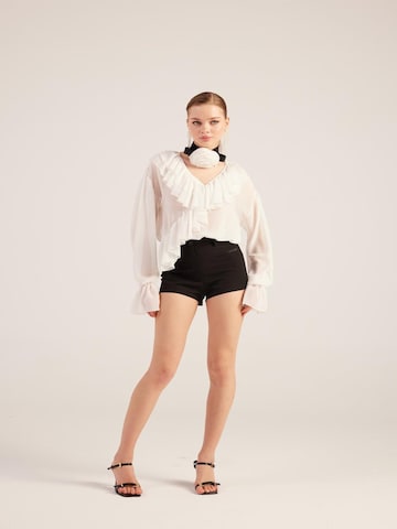 Chemisier HOLLY LOLLY en blanc : devant