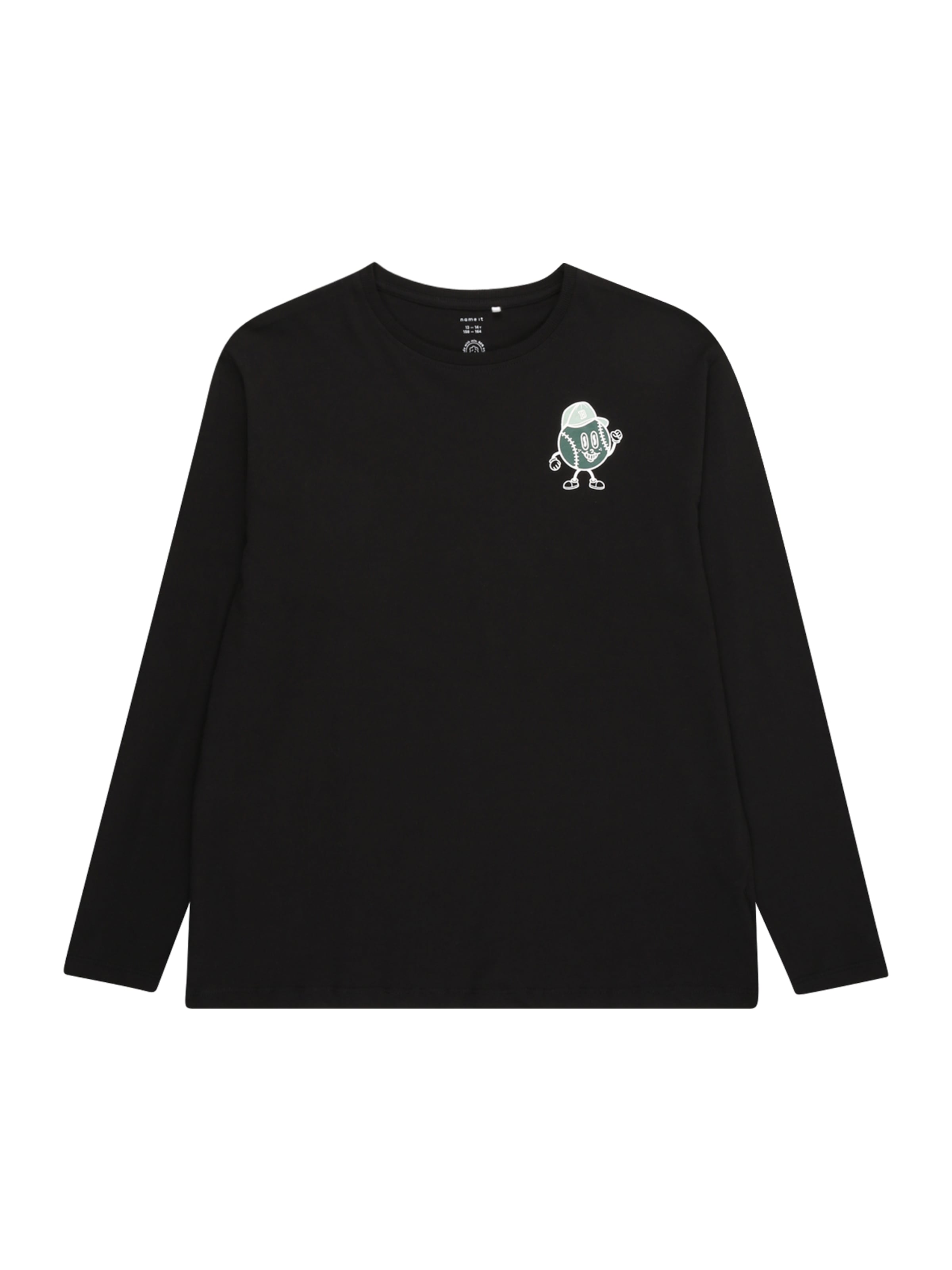 NAME IT Μπλουζάκι &#x27;NKMOTHON&#x27; σε μαύρο: μπροστά