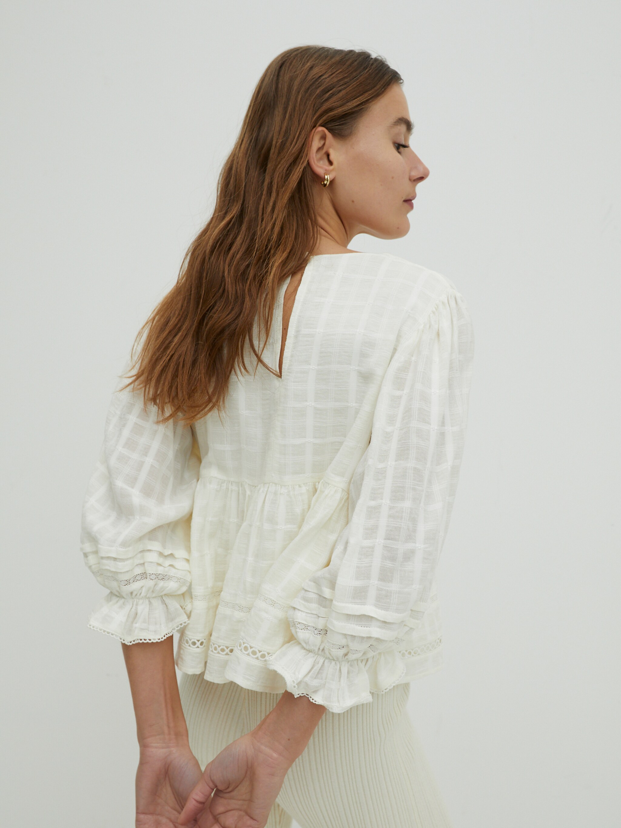 EDITED Producten Blouse 'Alyssa' Offwhite