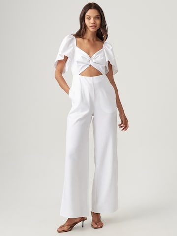 The Fated Jumpsuit 'ODESSA' in White: front