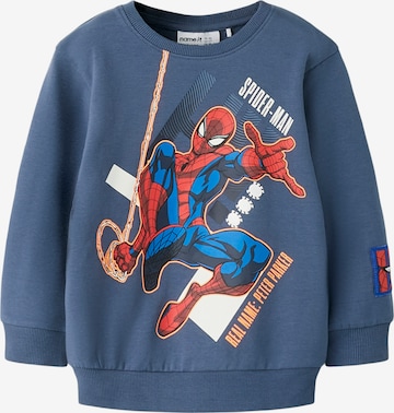 NAME IT Sweatshirt 'NMMALBIE SPIDER' in Blue: front