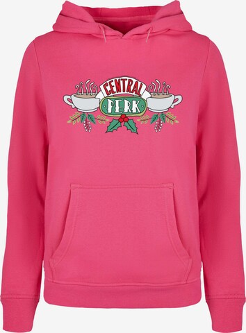 ABSOLUTE CULT Sweatshirt 'Friends - Festive Central Perk' in Roze: voorkant