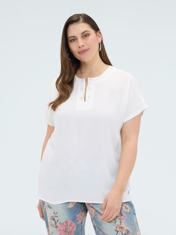 T-shirt Fiorella Rubino en blanc