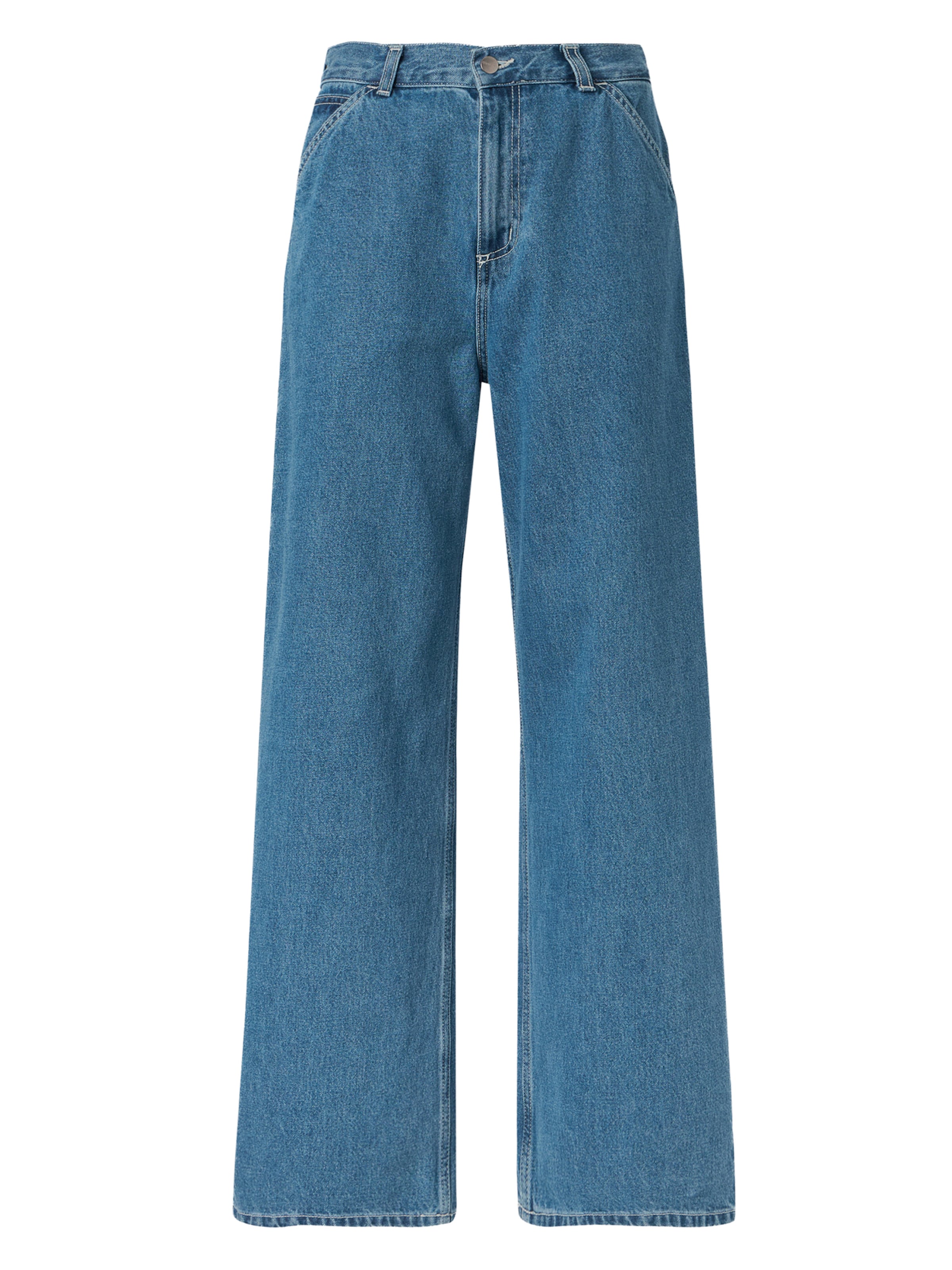 Jeans Carhartt WIP di colore blu denim, Visualizzazione prodotti