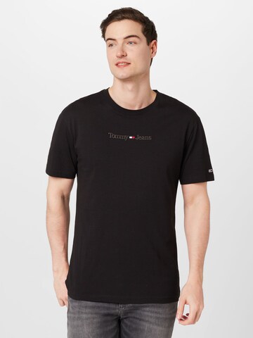 Tommy Jeans - Camiseta en negro: frente