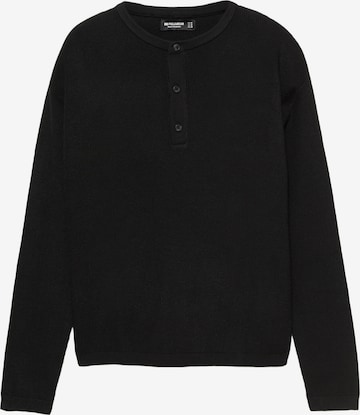 Pull&BearPulover - crna boja: prednji dio