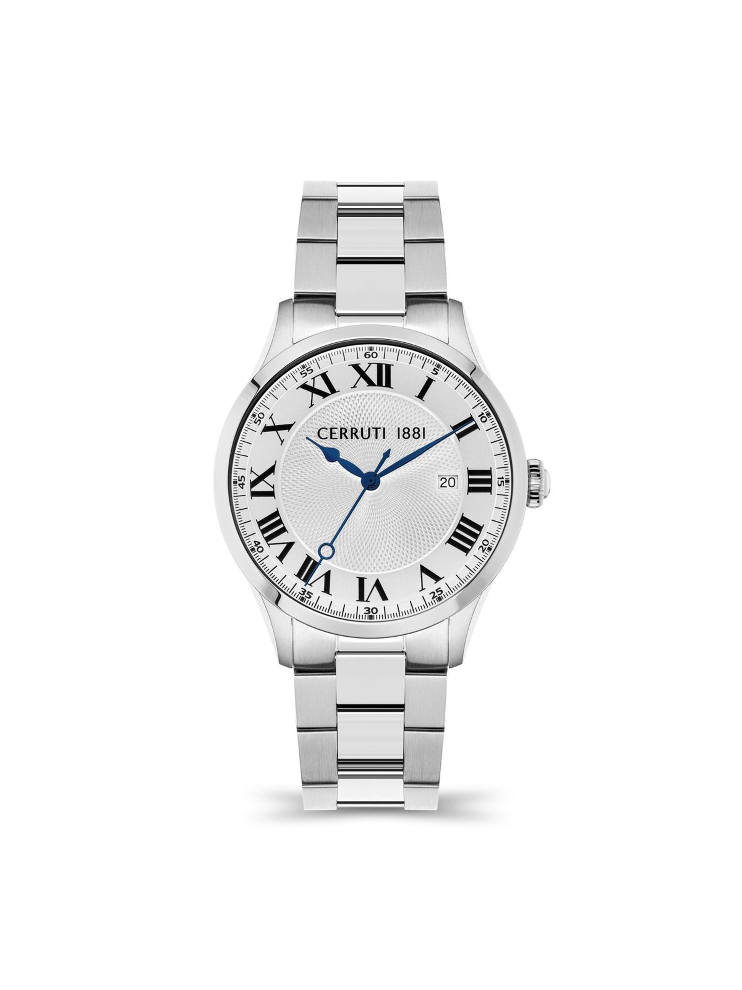 Montre à affichage analogique CERRUTI 1881 en blanc : devant
