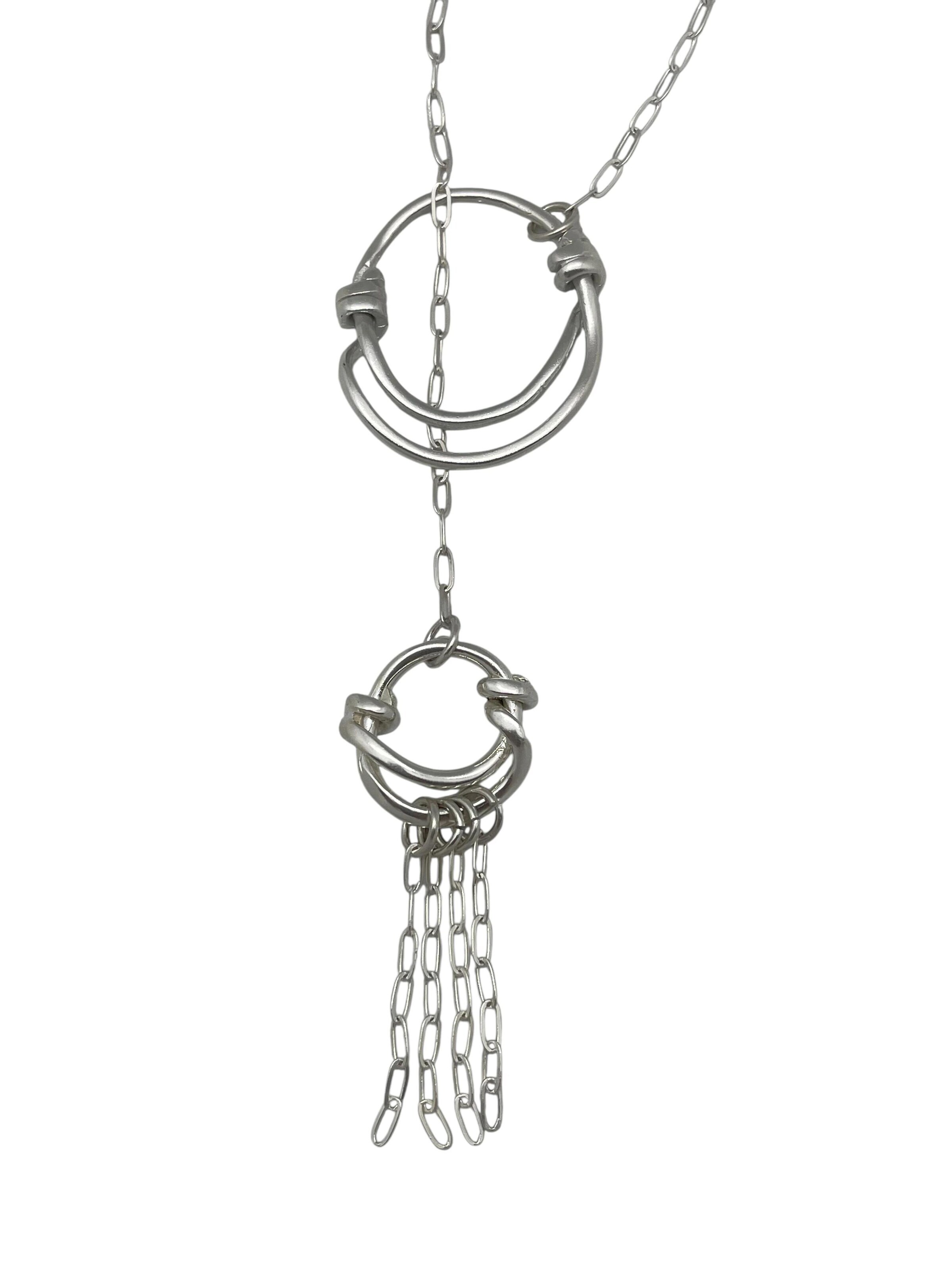 Gloria Mago - Cadena '"I'm Hooked" necklace in chain and silver 10µ' en plata