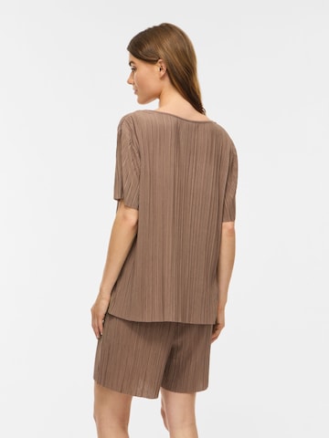 VILA T-Shirt 'VIPlis' in Braun