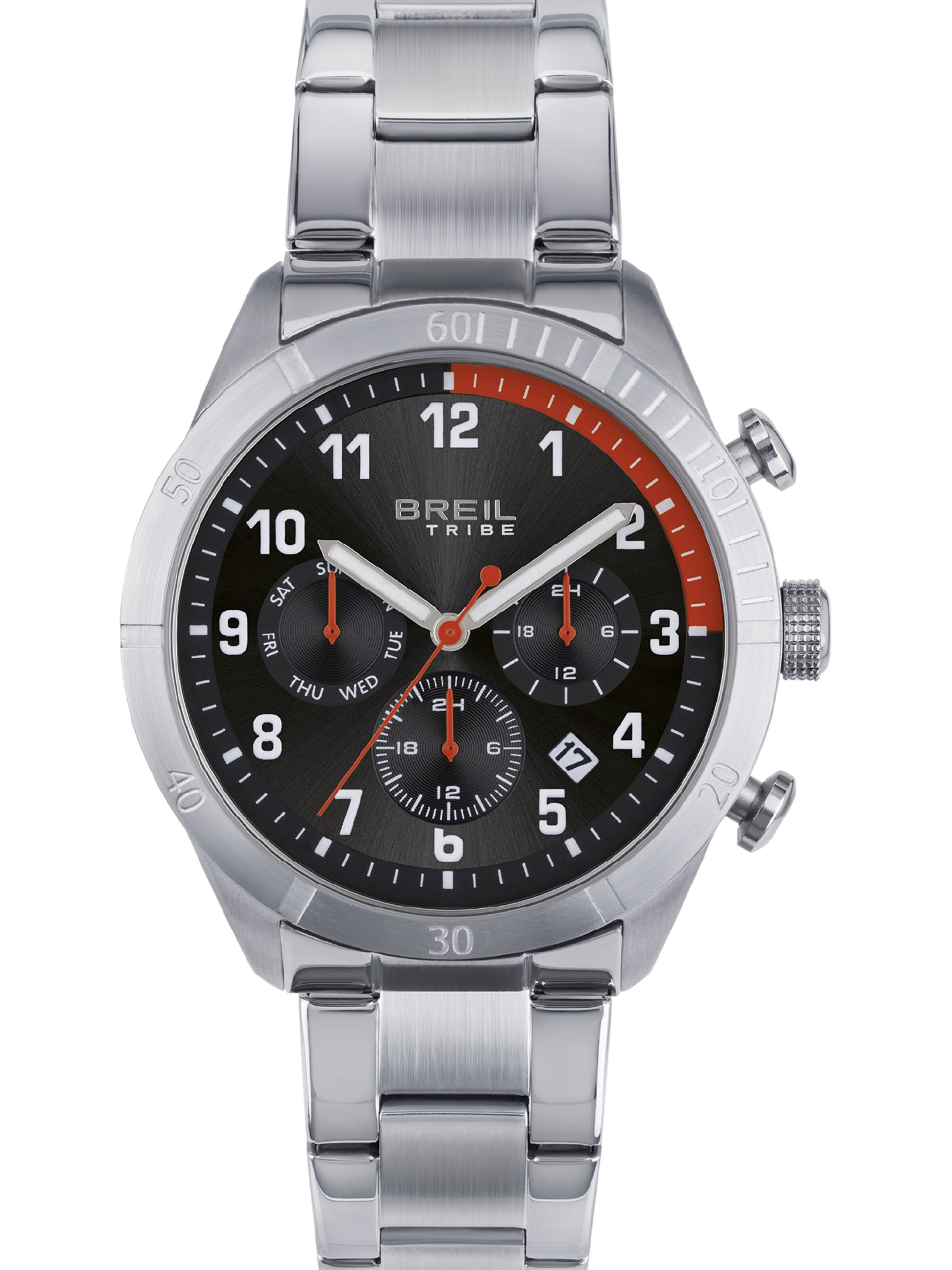 Montre à affichage analogique 'Mate' Breil en argent : devant