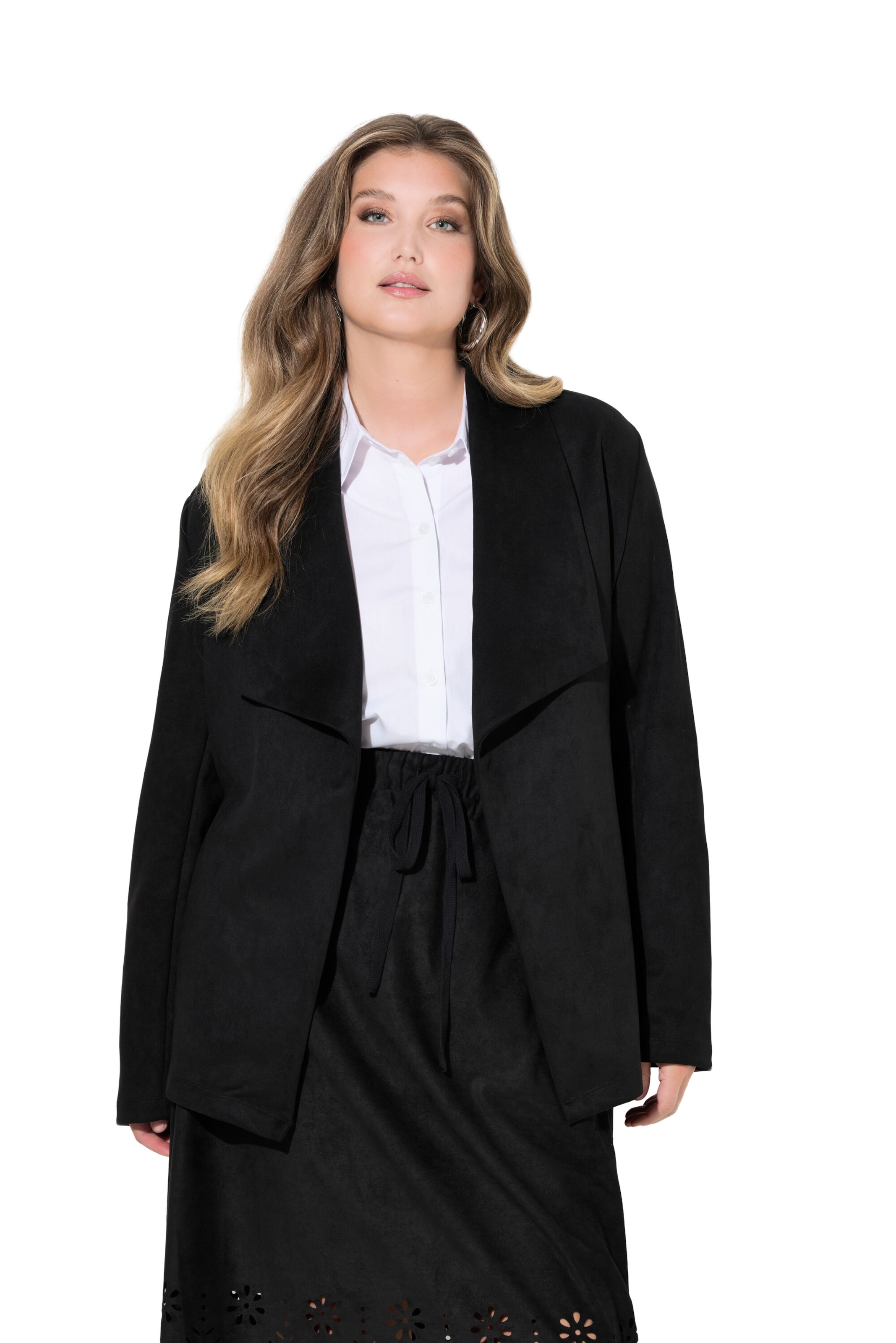 MIAMODA Between-Season Jacket in Black: front