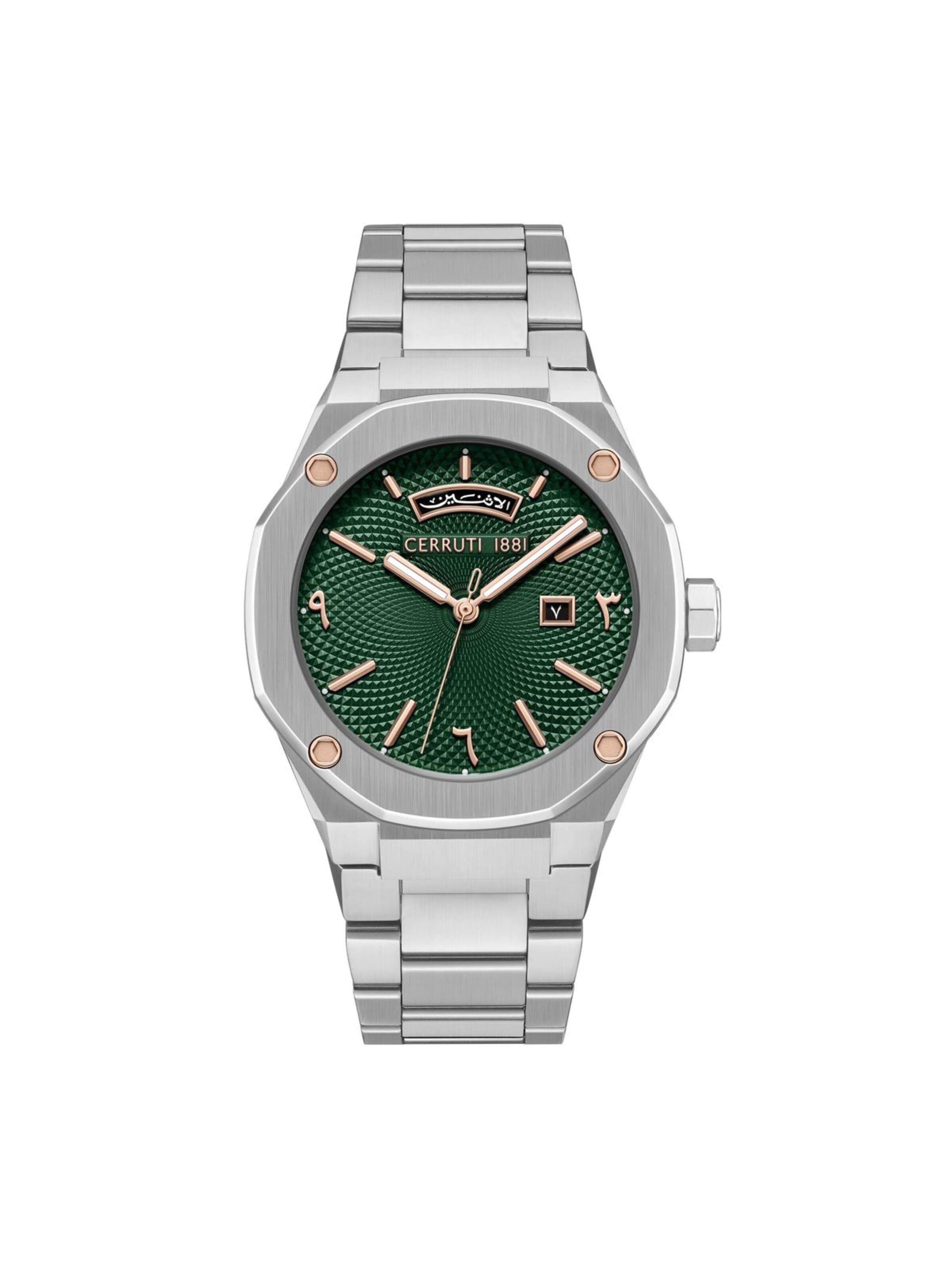 Montre à affichage analogique 'Razzuolo' CERRUTI 1881 en vert : devant