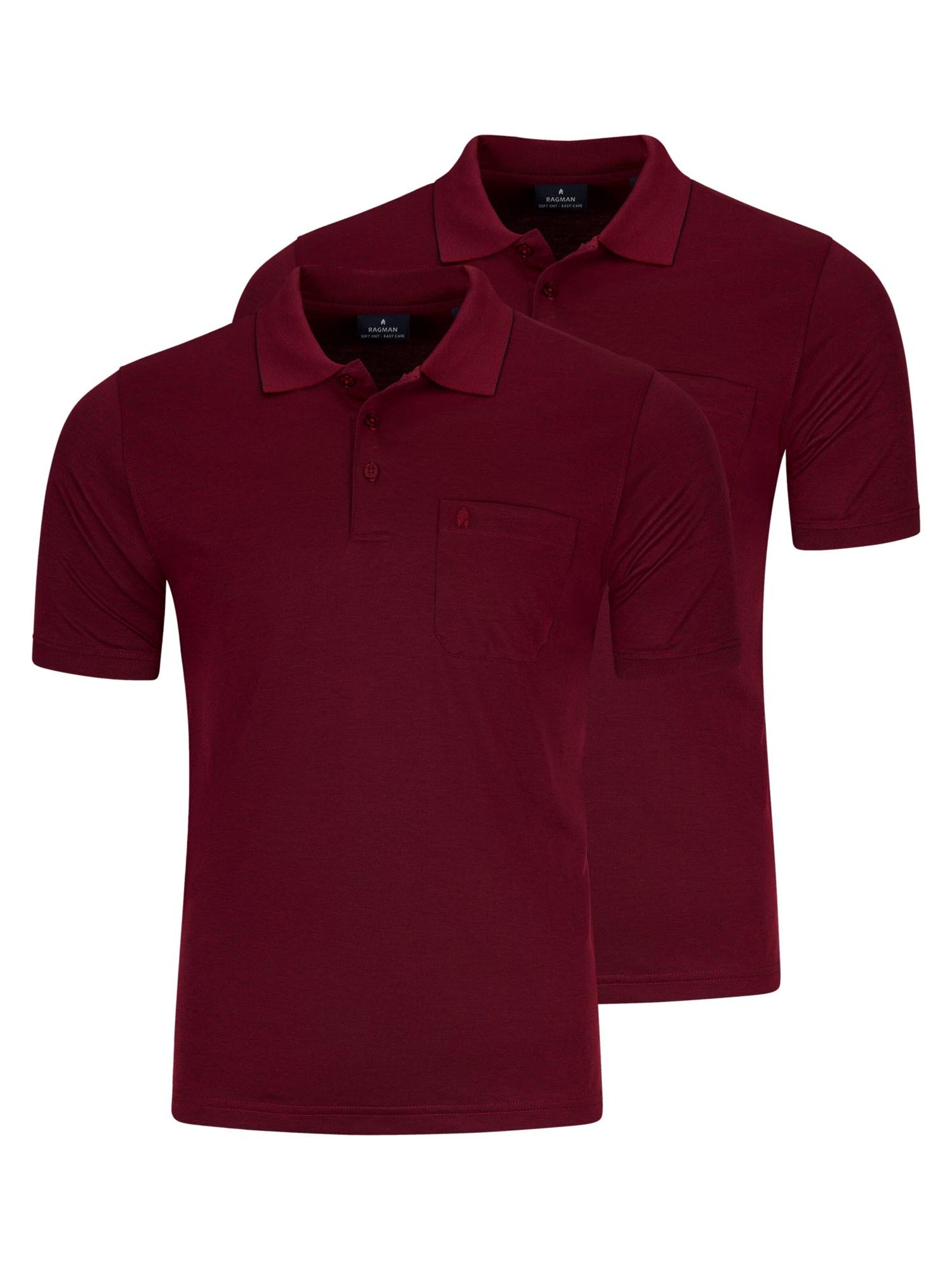 Ragman Shirt 'Basic' in Rood: voorkant