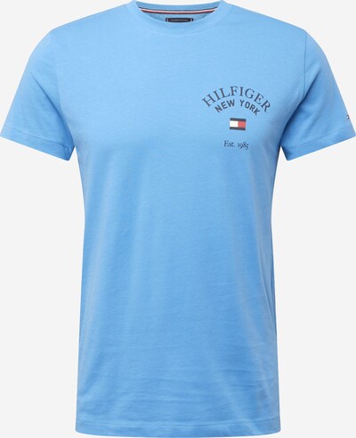 TOMMY HILFIGER T-Shirt 'Varsity' en bleu clair / rouge / blanc, Vue avec produit