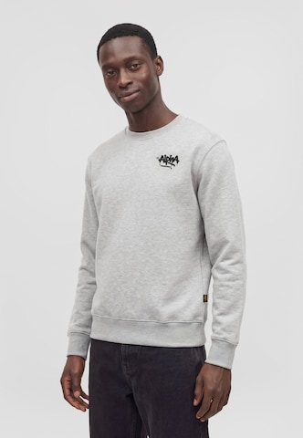 ALPHA INDUSTRIES Sweatshirt i grå