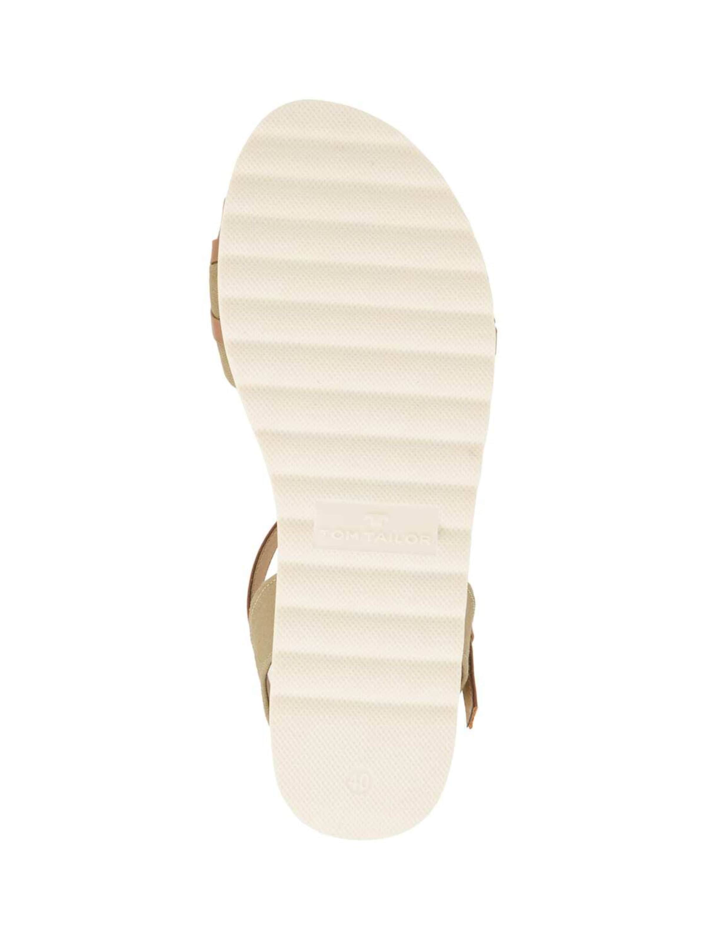 TOM TAILOR Páskové sandály – hnědá