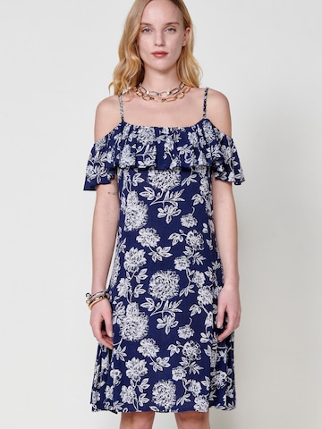 Robe KOROSHI en bleu : devant