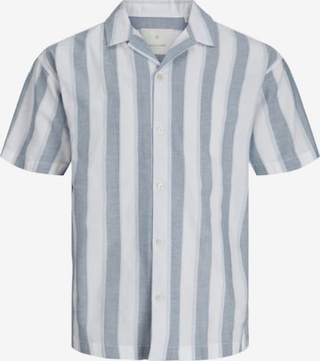 Jack & Jones Plus Comfort fit Overhemd in Blauw: voorkant