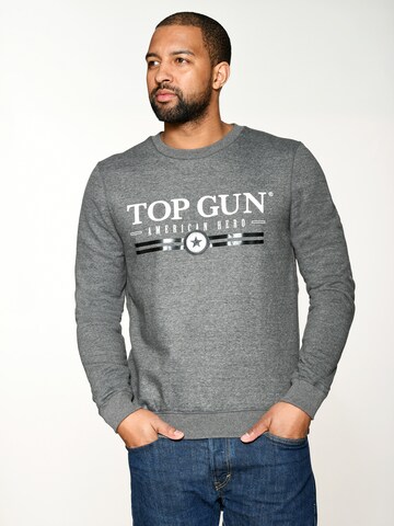 TOP GUN Sweatshirt in Grau: Vorderseite